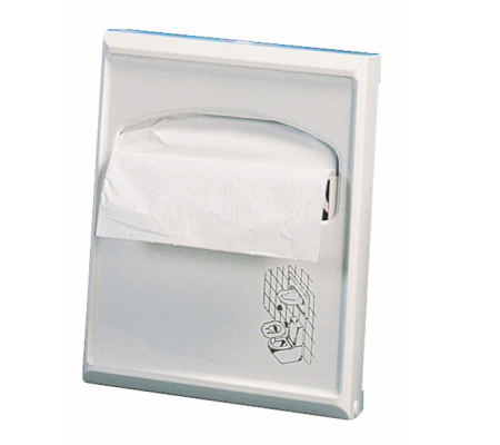 Dispenser per carta copriwater Mini - 23 x 5,5 x 29,5 cm - bianco - Mar Plast - A53002 - 8020090022128 - DMwebShop