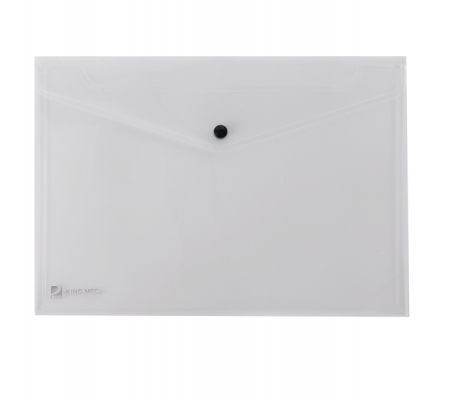 Busta con bottone Pull - 21 x 29,7 cm - trasparente - King Mec - 00111318 - 8004389067762 - DMwebShop