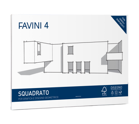 Album conf. 5 pezzi - Favini 4 - 33 x 48 cm - 220 gr - 20 fogli - liscio squadrato - A167503 - 8007057333107 - DMwebShop