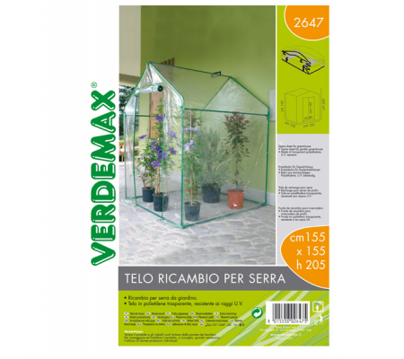 Telo di ricambio - per serra a casetta Clematis - Verdemax - 2647 - 8015358026475 - DMwebShop