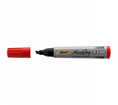 Marcatori permanente Marking a base d'alcool - punta scalpello 3,7 mm - 5,5 mm - rosso - conf. 12 pezzi - Bic - 820924 - 3086122300034 - DMwebShop