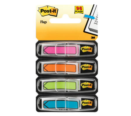 Segnapagina Index Mini Freccia - 4 colori vivaci - conf. 96 pezzi - Post-it - 7000144925 - 021200508790 - DMwebShop