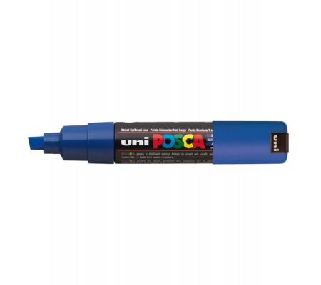 Marcatore a base d'acqua Uni Posca PC8K - punta large a scalpello - 8 mm - blu - Uni Mitsubishi - M PC8K B - 4902778916469 - DMwebShop