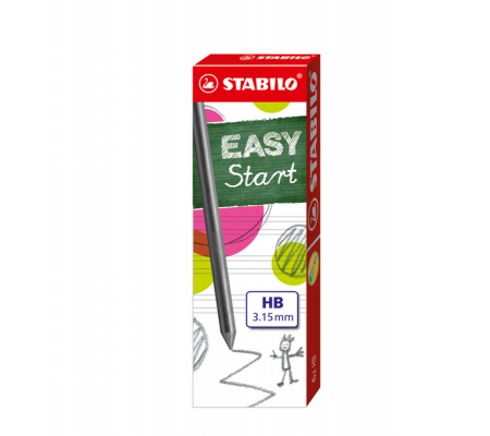 Mine Easystart - mina 3,15 mm - gradazione HB - astuccio 6 mine - Stabilo - 7890/6-HB - 4006381381154 - DMwebShop