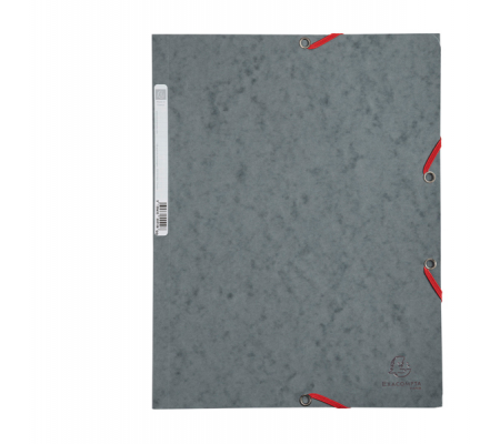 Cartellina con elastico - cartoncino lustre' - 3 lembi - 400 gr - 24 x 32 cm - grigio - Exacompta - 55511E - 3130630555117 - DMwebShop