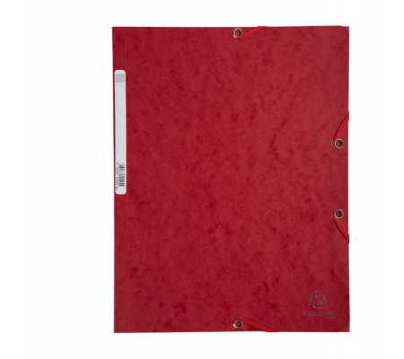 Cartellina con elastico - cartoncino lustre' - 3 lembi - 400 gr - 24 x 32 cm - rosso ciliegia - Exacompta - 55525E - 3130630555254 - DMwebShop