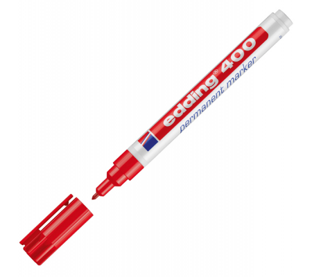Marcatore permanente 400 - punta conica - tratto - 2 - 4 mm - rosso - Edding - E-400 002 - 4004764315789 - DMwebShop