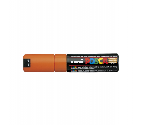 Marcatore Uni Posca PC8K - punta a scalpello - 8 mm - arancio - Uni Mitsubishi - M PC8K AR - 4902778916568 - DMwebShop