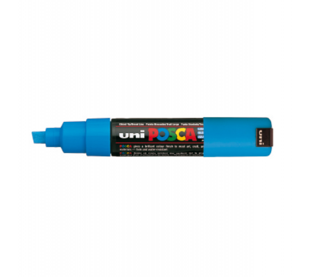 Marcatore Uni Posca PC8K - punta a scalpello - 8 mm - azzurro - Uni Mitsubishi - M PC8K AZ - 4902778916544 - DMwebShop