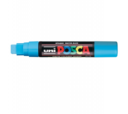 Marcatore a base d'acqua Uni Posca PC17K - punta extra large a scalpello - 15 mm - azzurro - Uni Mitsubishi - M PC17K AZ - 4902778364192 - DMwebShop