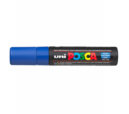 Marcatore a base d'acqua Uni Posca PC17K - punta extra large a scalpello - 15 mm - blu - Uni Mitsubishi - M PC17K B - 4902778364239 - DMwebShop