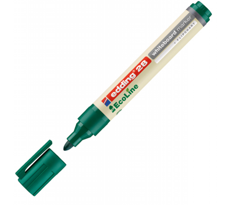 Marcatore 28 per lavagne bianche EcoLine - punta conica - 1,5 - 3 mm - verde - conf. 10 pezzi - Edding - E-28004 - 4004764918232 - DMwebShop