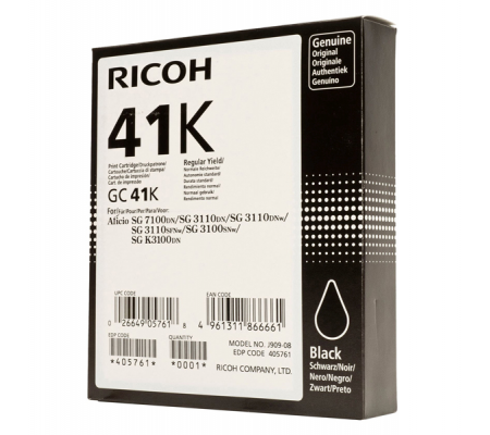 Toner - nero - 2500 pagine - Ricoh - 405761 - 4961311866661 - DMwebShop