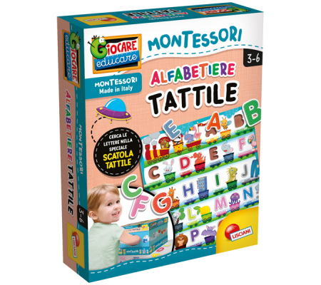 Alfabetiere tattile Montessori Plus - Lisciani - 72446. - 8008324072446 - DMwebShop