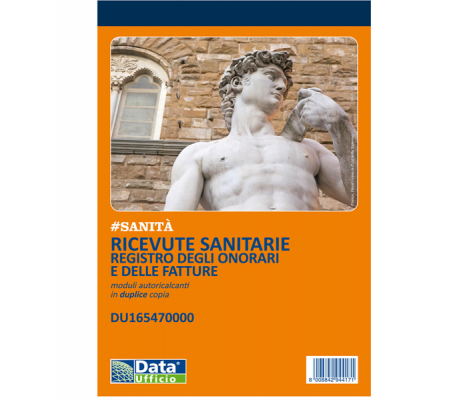 Blocco ricevute sanitarie - 50-2 autoricalcanti - 21,5 x 14,8 cm - DU165470000 - conf. 5 pezzi - Data Ufficio - U165470000 - 8008842585206 - DMwebShop