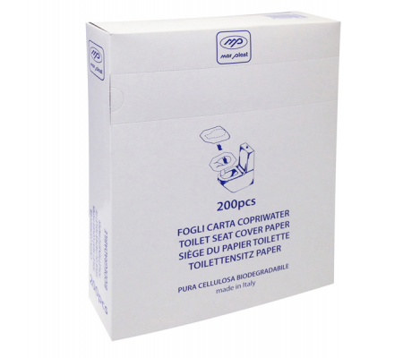 Copri water rettangolare in carta - 42 x 37,5 cm - conf. 200 pezzi - Mar Plast - A99912 - 8020090100543 - DMwebShop