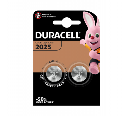 Pile litio - 3 V - CR2025 - blister 2 pile - Duracell - DU21B2 - 5000394203907 - DMwebShop