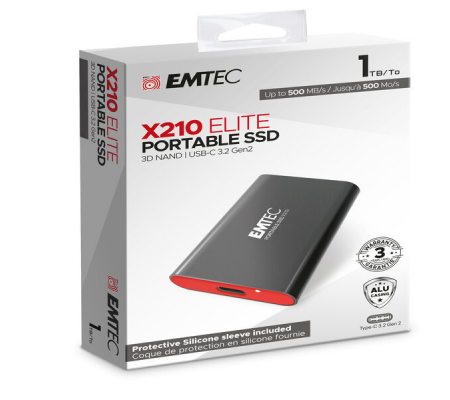 X210 External - 1024G - con cover protettiva - Emtec - ECSSD1TX210 - 3126170173782 - DMwebShop