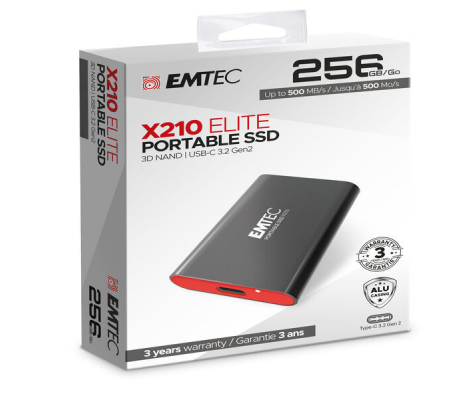 X210 External - 256 Gb - Emtec - ECSSD256GX210 - 3126170173720 - DMwebShop