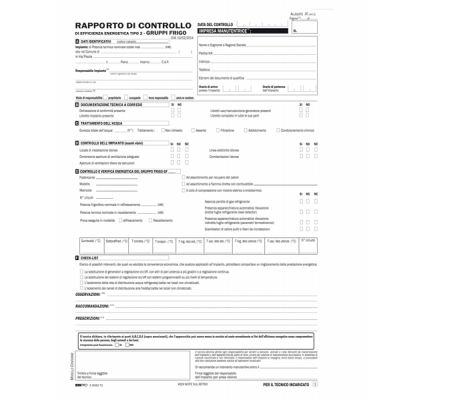 Rapporti di controllo efficienza energetica T2 - snap 3 copie - 31 x 21 cm - 25 fogli - Edipro - E9092T2 - 8023328909222 - DMwebShop