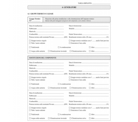 Libretto impianto climatizzazione Lombardia - 297 x 210 mm - 48 fogli - Edipro - E2621LO - 8023328262129 - DMwebShop