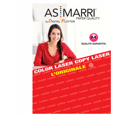 Adesivo poliestere - stampa laser - A4 - 100 fogli - trasparente permanente - As Marri - 0672 - 8023927006728 - DMwebShop