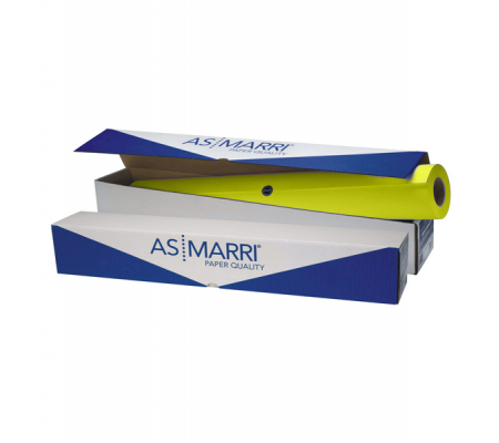 Carta J.100 - per plotter inkjet - 914 mm x 50 mt - 100 gr - giallo fluo - As Marri - 8429 - DMwebShop