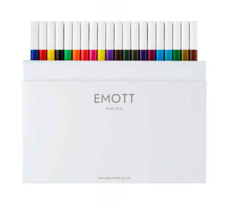 Fineliner Emott - tratto 0,4 mm - colori assortiti standard - conf. 40 pezzi - Uni Mitsubishi - M PEM-SY 40C - 4902778248393 - DMwebShop