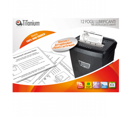 Foglio lubrificante - per distruggidocumenti - conf. 12 pezzi - Titanium - SP1000 - 8025133119902 - DMwebShop