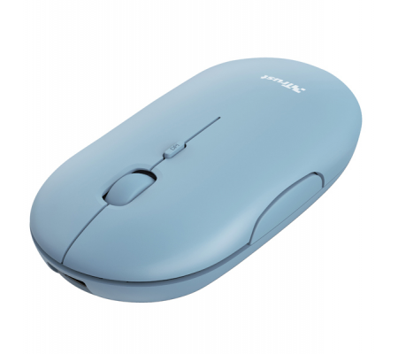 Mouse Puck - ultrasottile - wireless - ricaricabile - azzurro - Trust - 24126 - 8713439241266 - DMwebShop