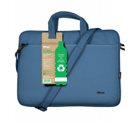 Borsa per notebook Bologna - ecocompatibile - da 16'' - blu - Trust - 24448 - 8713439244489 - DMwebShop