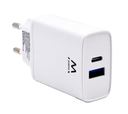 Caricabatterie rapido - 2 porte - USB-C e USB-A da 20W - Eminent - Ewent - 486622641 - 8052101430929 - DMwebShop