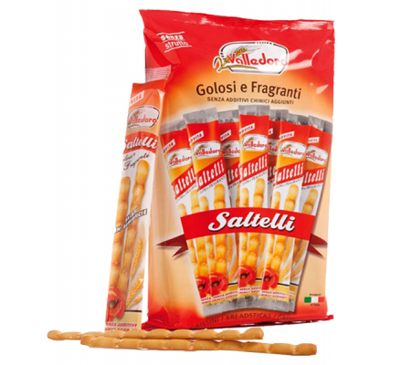 Grissini Saltelli - 240 gr - multipack 18 monoporzioni - Valledoro - VAGRS - 8009280002522 - DMwebShop