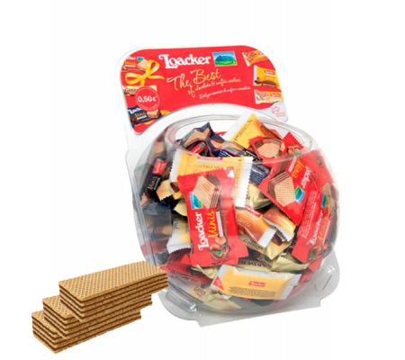 Wafer Minis - 700 gr - bolle self service da 140 pezzi - Loacker - LOMIN - 8000380207626 - DMwebShop