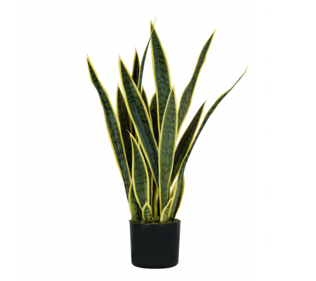 Pianta ornamentale Sansevieria - artificiale - polietilene - 21 foglie - 75 cm - King Collection - P2150075 - DMwebShop