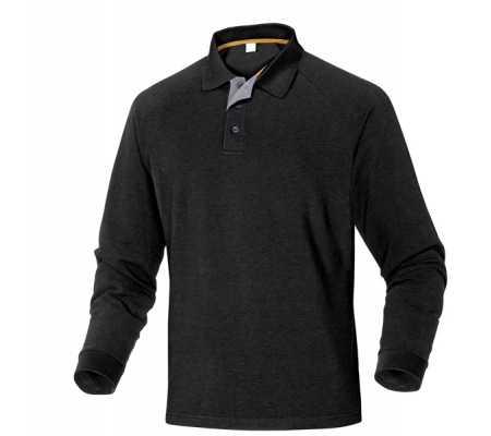 Polo a maniche lunghe Turino - 100% cotone - taglia L - nero - Deltaplus - TURINNOGT - 3295249210267 - DMwebShop