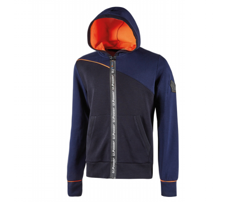 Felpa Jupiter - con cappuccio - taglia XXL - blu-arancione - U-power - EY212DB-XXL - 8033546464212 - DMwebShop