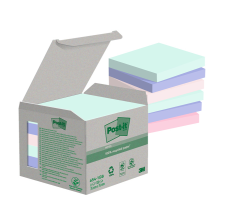 Blocco Post it Green 654-1GB - 76 x 76 mm - natural - 100 fogli - conf. 6 pezzi - Post-it - 7100259123 - 4054596926677 - DMwebShop