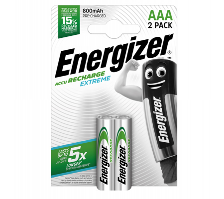 Pile AAA Extreme - ricaricabili - blister 2 pezzi - Energizer - E300849300 - 7638900416862 - DMwebShop