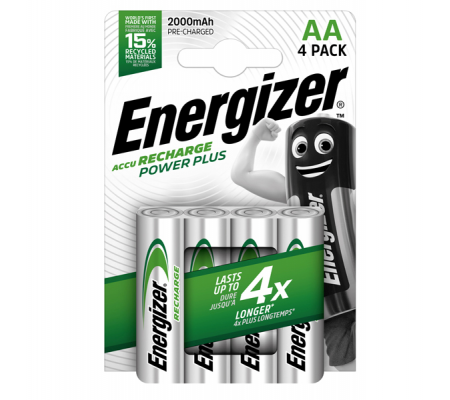 Pile AA Power Plus - ricaricabili - blister 4 pezzi - Energizer - E300850400 - 7638900417012 - DMwebShop