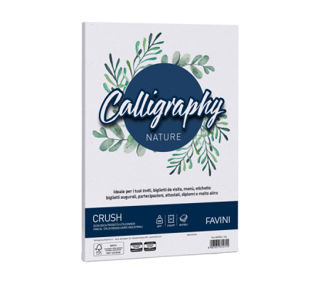 Carta Calligraphy Nature Crush - A4 - 250 gr - uva - conf. 50 fogli - Favini - A69V564 - 8007057615715 - DMwebShop