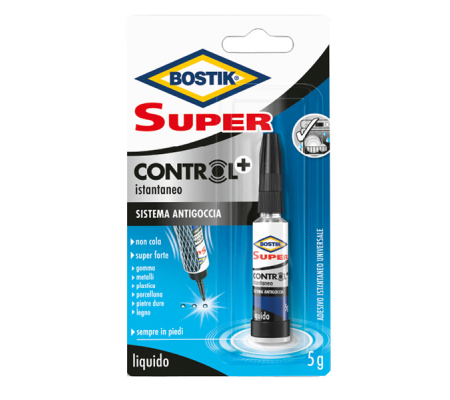 Colla istantanea Super Control - universale - con sistema antigoccia - 5 gr - Bostik - D2718 - 8023779027186 - DMwebShop