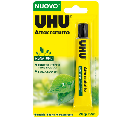 Colla attaccatutto - senza solventi - 20 ml - in blister - Uhu - D3242 - 34301 - 4026700343007 - DMwebShop