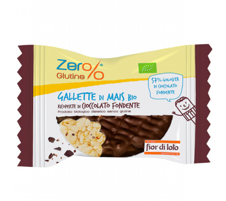 Gallette di mais - ricoperte di cioccolato fondente - 32 gr - Zer%glutine - 0702752 - 0118016323029863 - DMwebShop