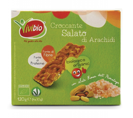 Barretta croccante - arachidi - salato - 120 gr - Vivibio - 0310135 - 8032077011858 - DMwebShop