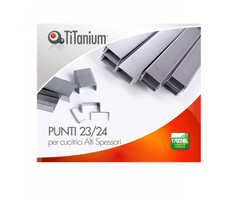 Punti metallici - 23/24 - conf. 1000 pezzi - Titanium - D1437 - 8025133122049 - DMwebShop