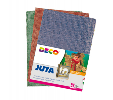 Juta naturale - 20 x 30 cm - colori assortiti - conf. 10 pezzi - Deco - 05541 - 8004957055412 - DMwebShop