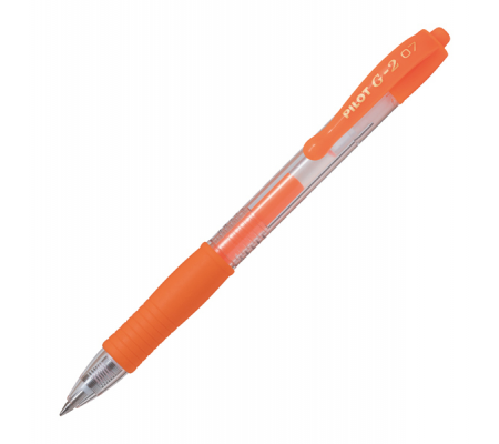 Roller gel a scatto G-2 - punta 0,7 mm - arancio neon - Pilot - 001381 - 4902505586439 - DMwebShop