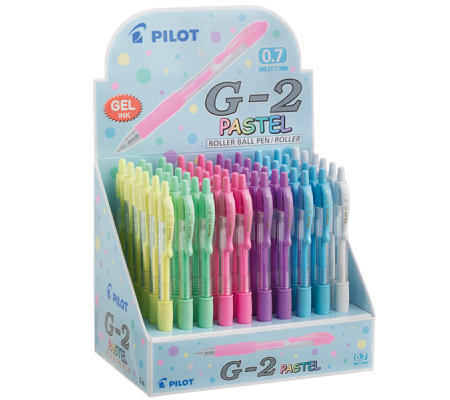 Roller gel scatto G-2 - 0,7 mm - colori assortiti pastel Display - conf. 60 pezzi - Pilot - Z99735 - 4902505466748 - DMwebShop