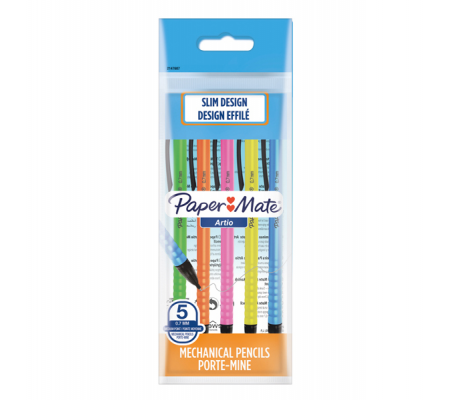 Portamine usa e getta Artio - 0,7 mm - HB - colori assortiti - conf.5 pezzi - Papermate - 2147607 - 3026981476075 - DMwebShop